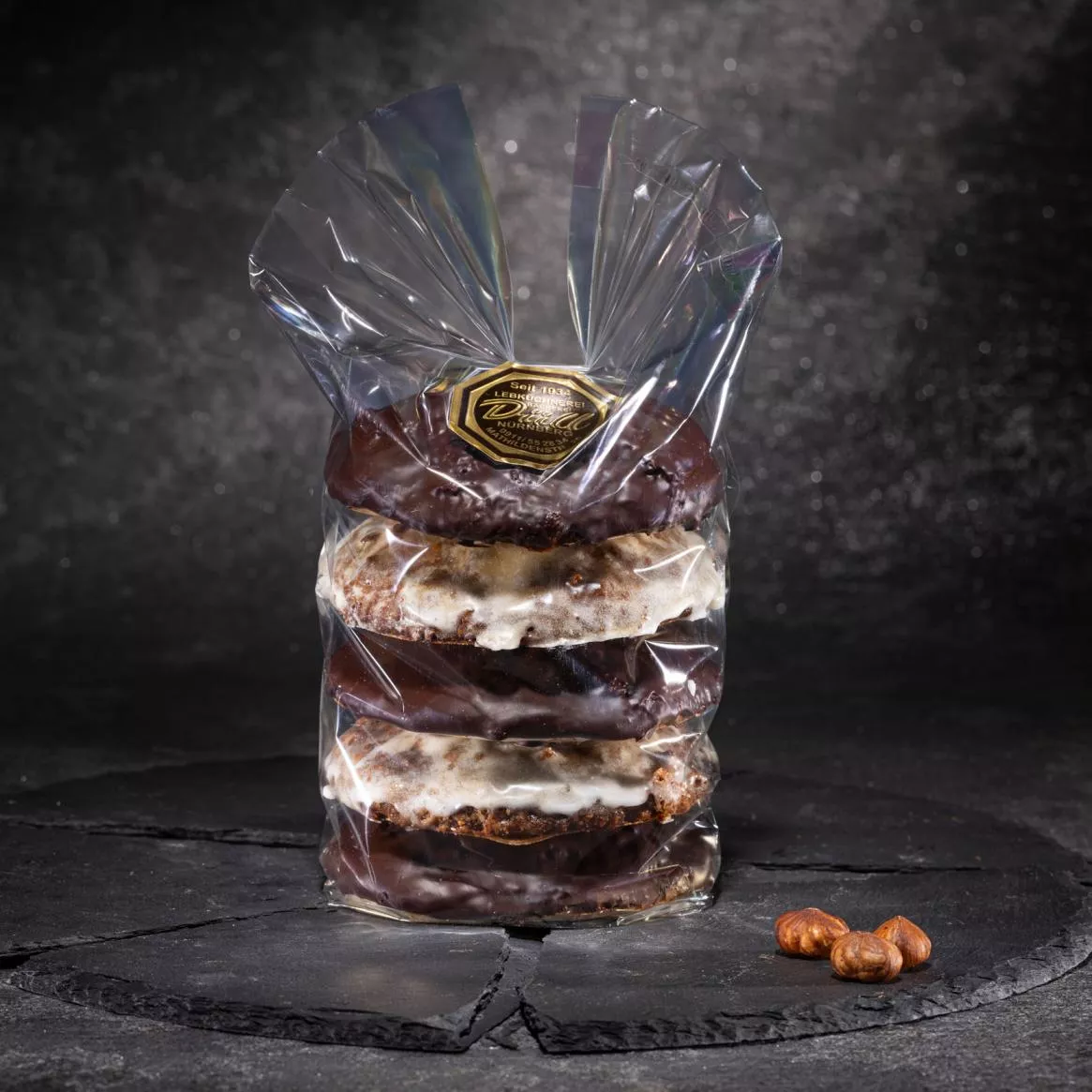Originalfoto von Düll: Geschenkbeutel mit fünf Elisenlebkuchen